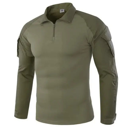 Men's Tactical Long Sleeve Shirt - Military Outdoor Tee - SlayGood