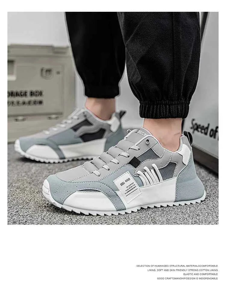 Men's Athletic Sneakers - Breathable Running & Basketball Shoes