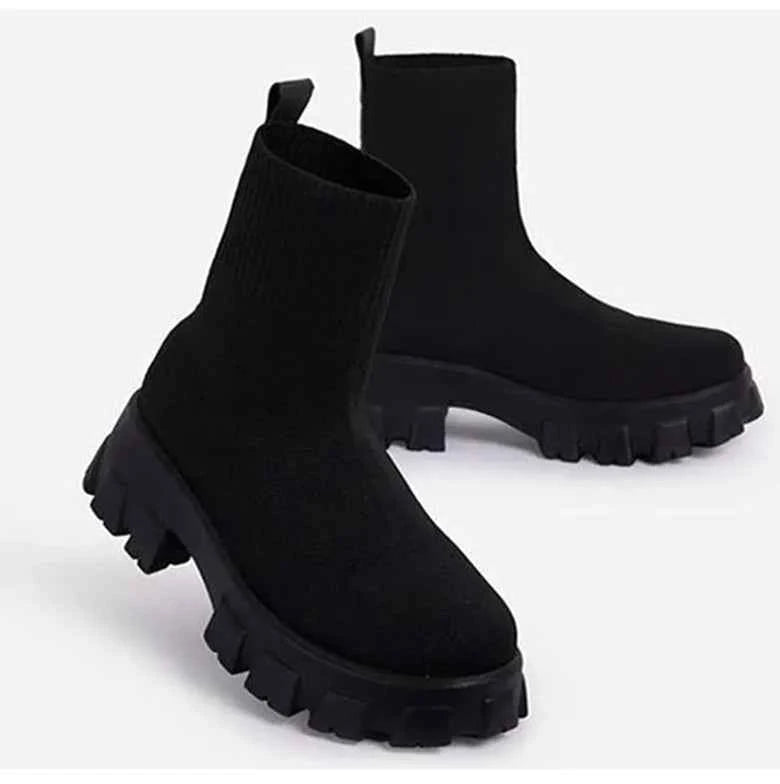 Women's Platform Slip-On Sneakers - Casual Heeled Shoes