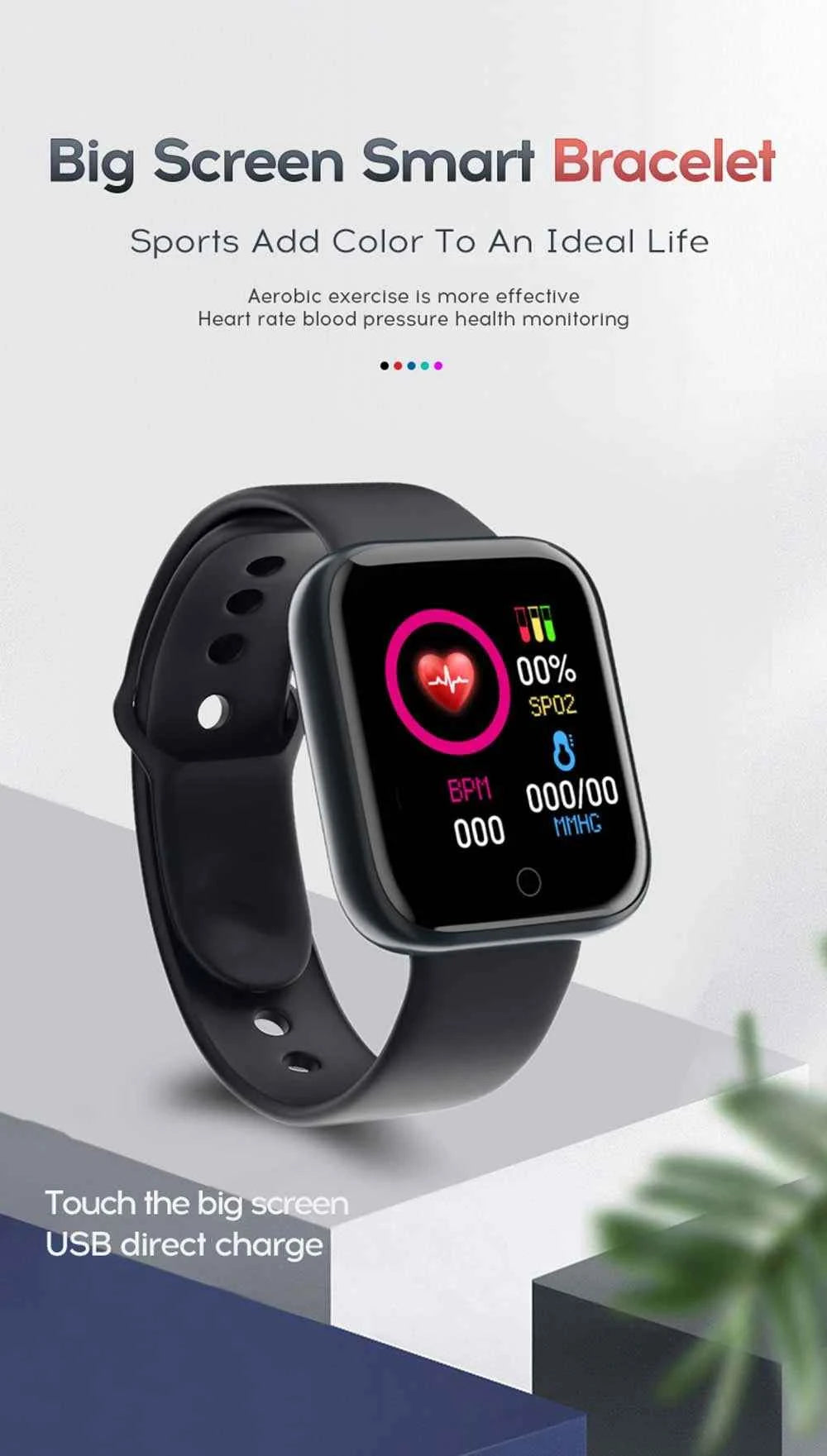 Bluetooth Smart Watch Fitness Tracker
