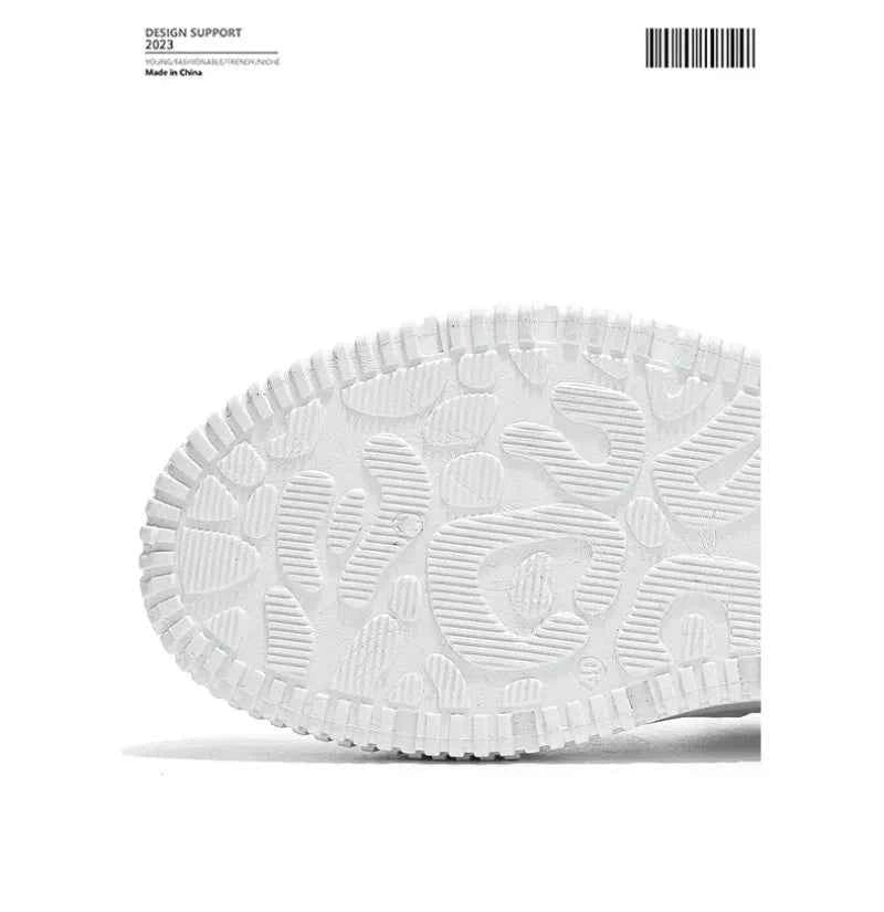 PDMCMS Men's High-Top Sneakers Waterproof Skateboard Casual Shoes