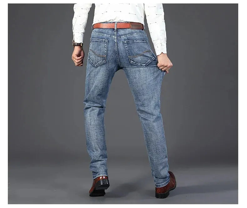 Men's Business Casual Jeans - Stretch Straight Fit - SlayGood