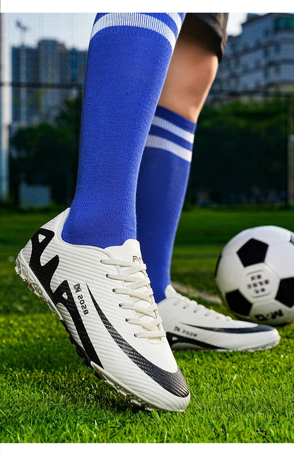 ANHUHU Men's Soccer Cleats Professional Football Boots Long Spikes