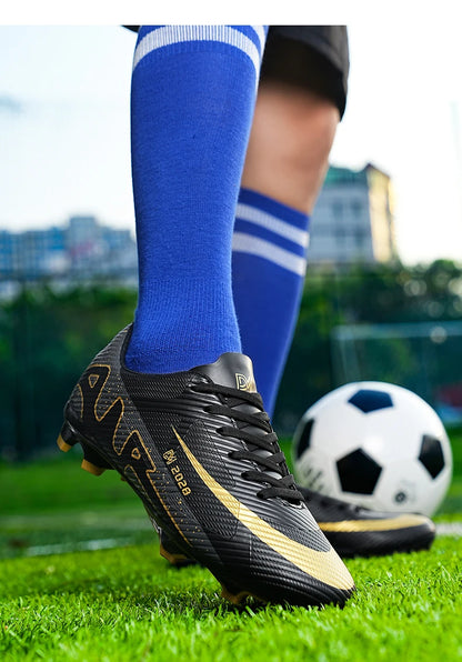 ANHUHU Men's Soccer Cleats Professional Football Boots Long Spikes