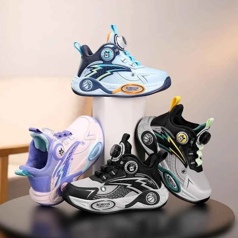 BOELOKTH Boys Basketball Shoes High-Top Anti-Slip Sports Sneakers