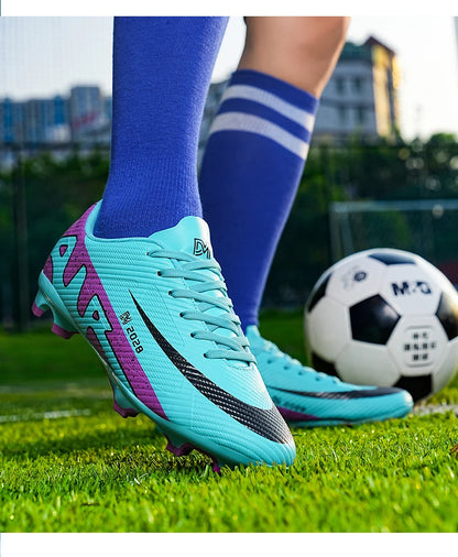 ANHUHU Men's Soccer Cleats Professional Football Boots Long Spikes