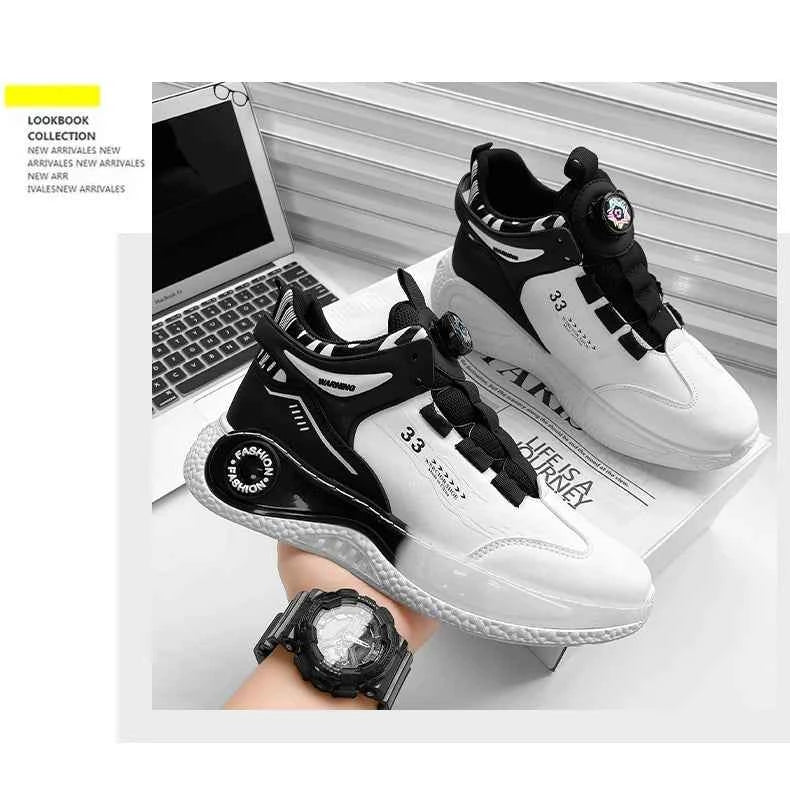 Men's Rotating Buckle Sneakers Non-Slip Outdoor Sports Shoes