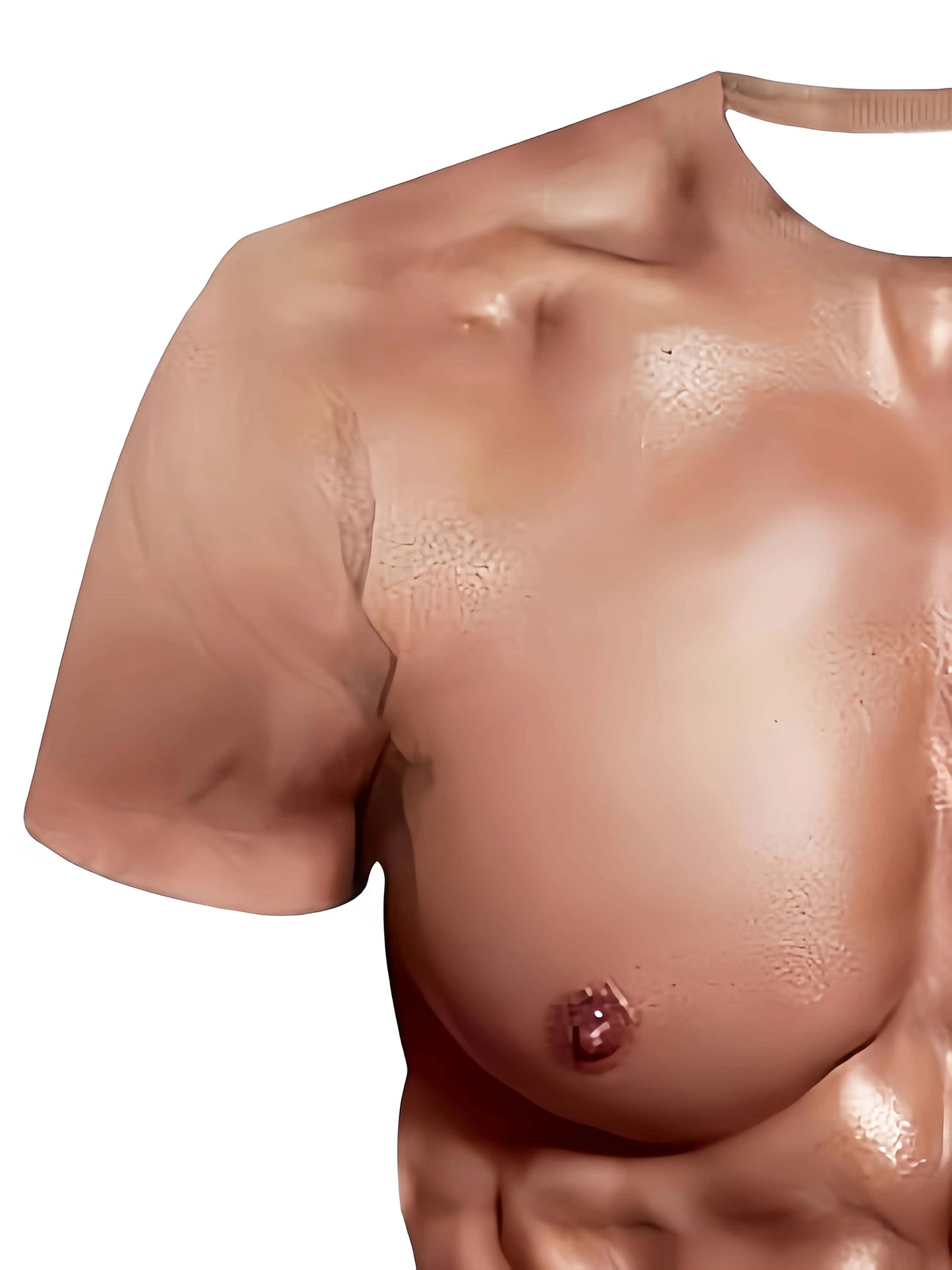 Men's Muscle Abs Print T-Shirt - Oversized Athletic Tee - SlayGood