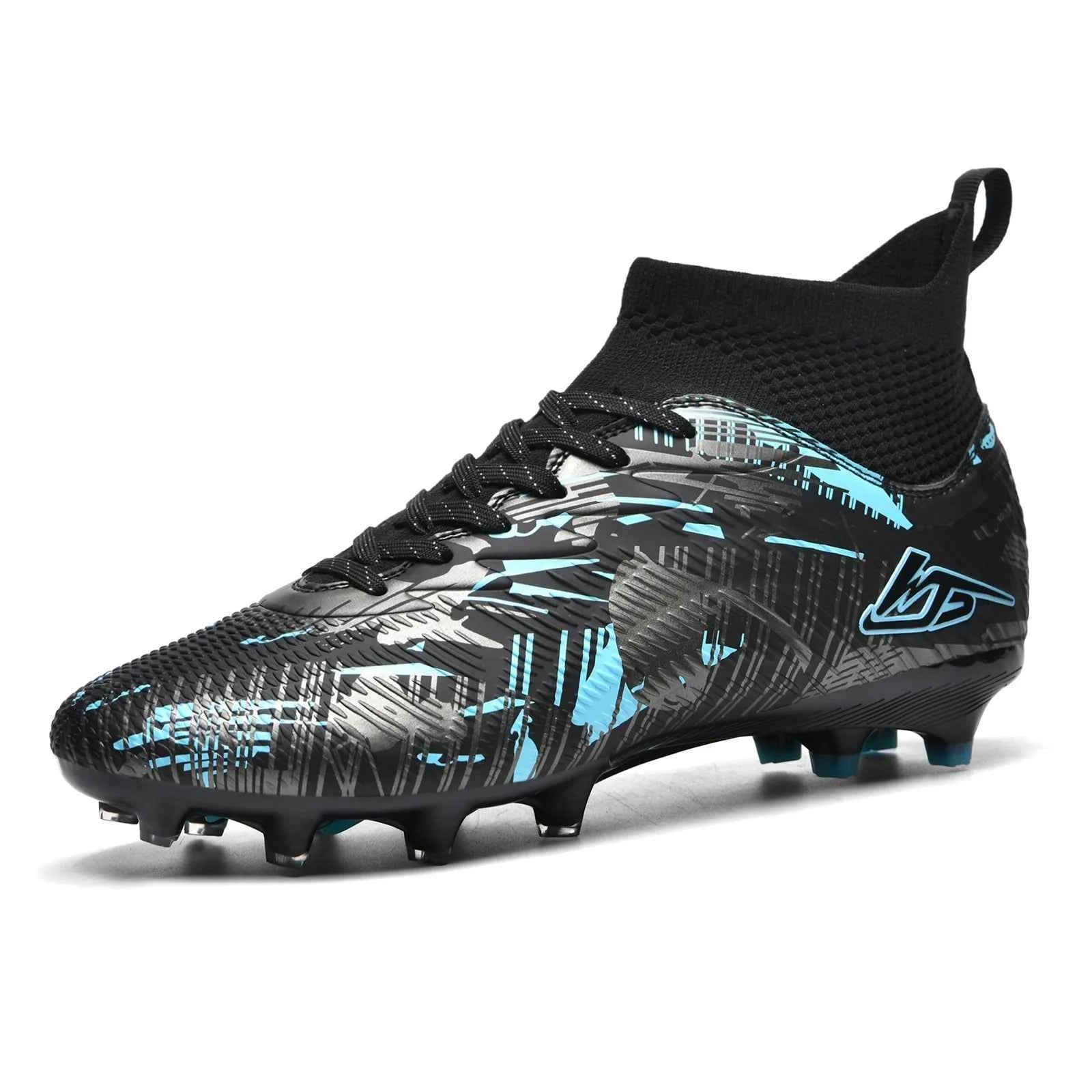 Men's Soccer Shoes TF/FG Football Boots Long Spikes Turf Cleats