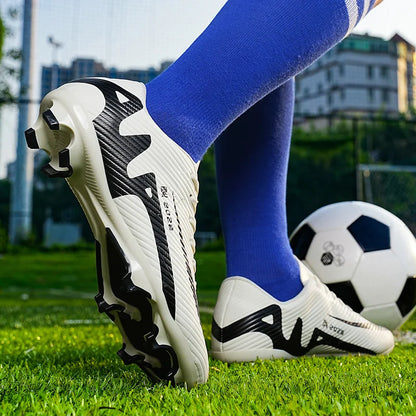 ANHUHU Men's Soccer Cleats Professional Football Boots Long Spikes