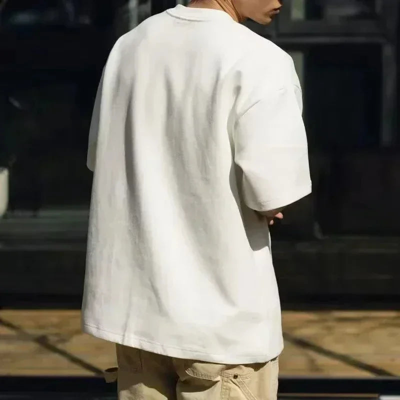 Men's Cotton Letter Print T-Shirt - Soft Casual Tee - SlayGood