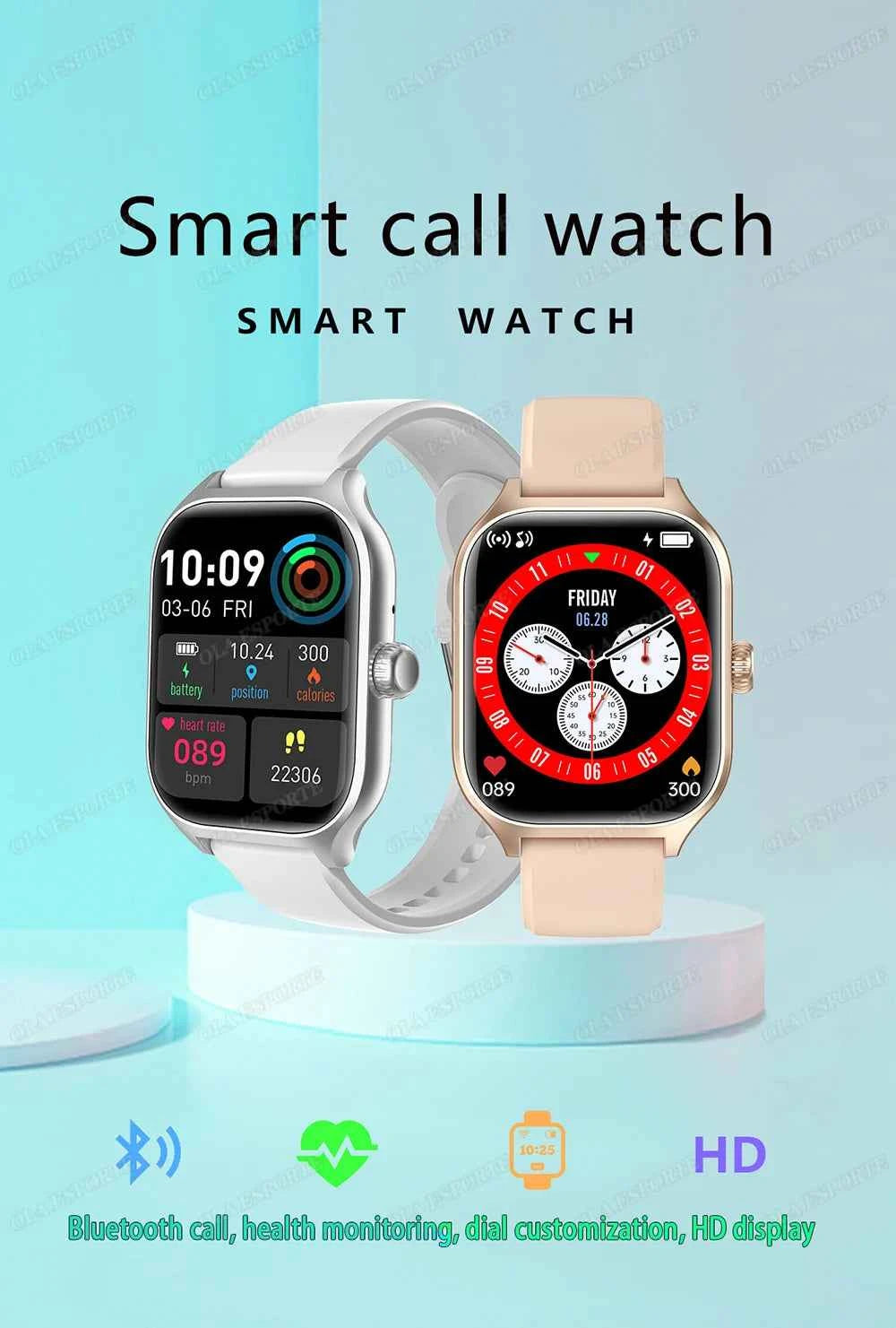 Ola Esporte Smart Watch 1.83" HD Bluetooth Calling for Android & iOS