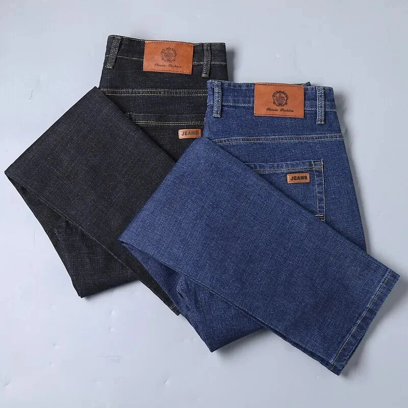 Men's Slim Straight Jeans - Casual Ankle Length Denim - SlayGood