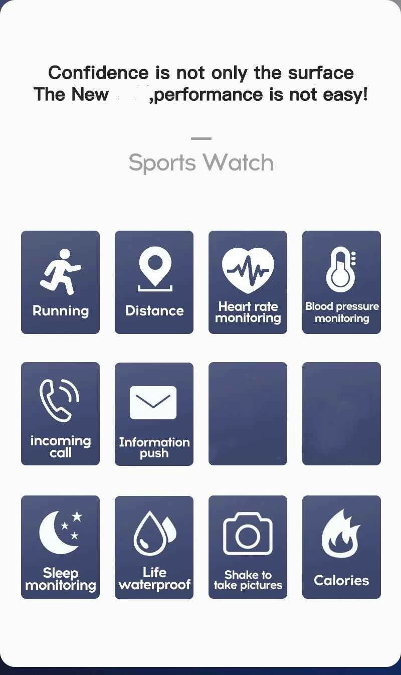 Bluetooth Smart Watch Fitness Tracker