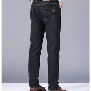 Men's Stretch Straight Jeans - Slim Fit Business Denim - SlayGood