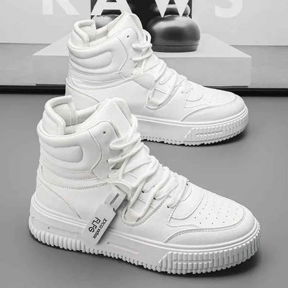 PDMCMS Men's High-Top Sneakers Waterproof Skateboard Casual Shoes