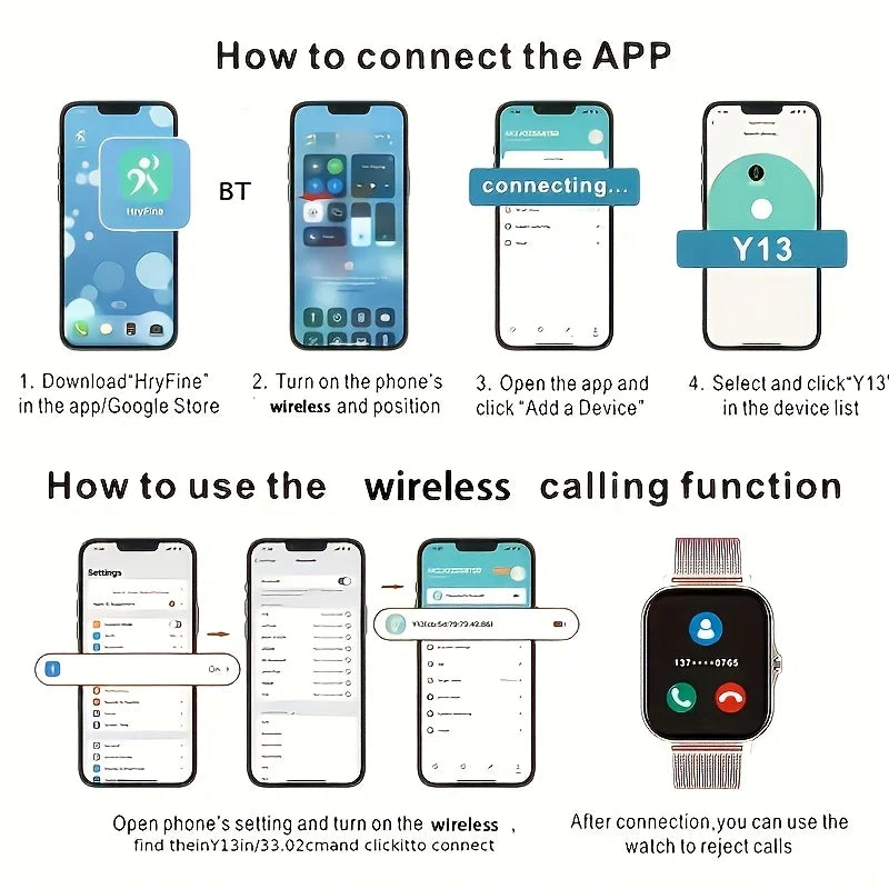 PENGAGAR 1.83" Smart Watch Bluetooth Call Sports Fitness Tracker