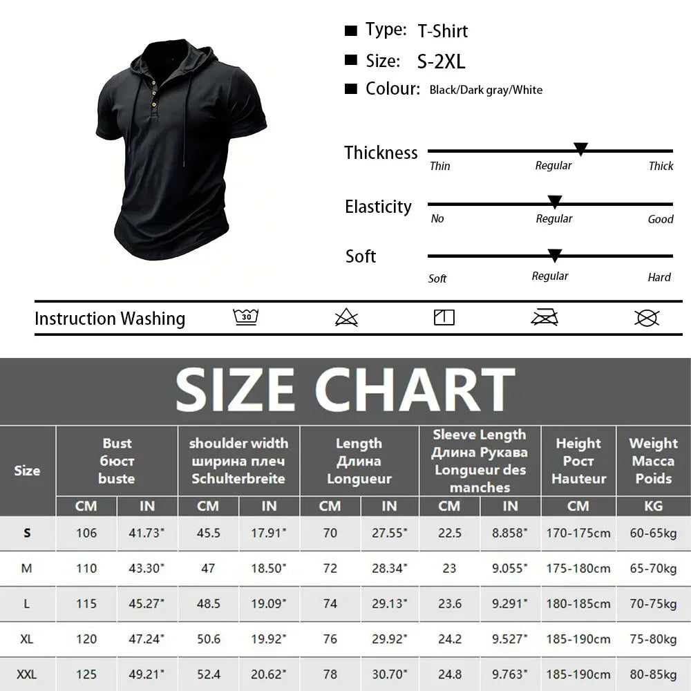 Men's Hooded Fitness T-Shirt - Breathable Athletic Tee - SlayGood