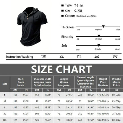 Men's Hooded Fitness T-Shirt - Breathable Athletic Tee - SlayGood