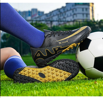 ANHUHU Men's Soccer Cleats Professional Football Boots Long Spikes