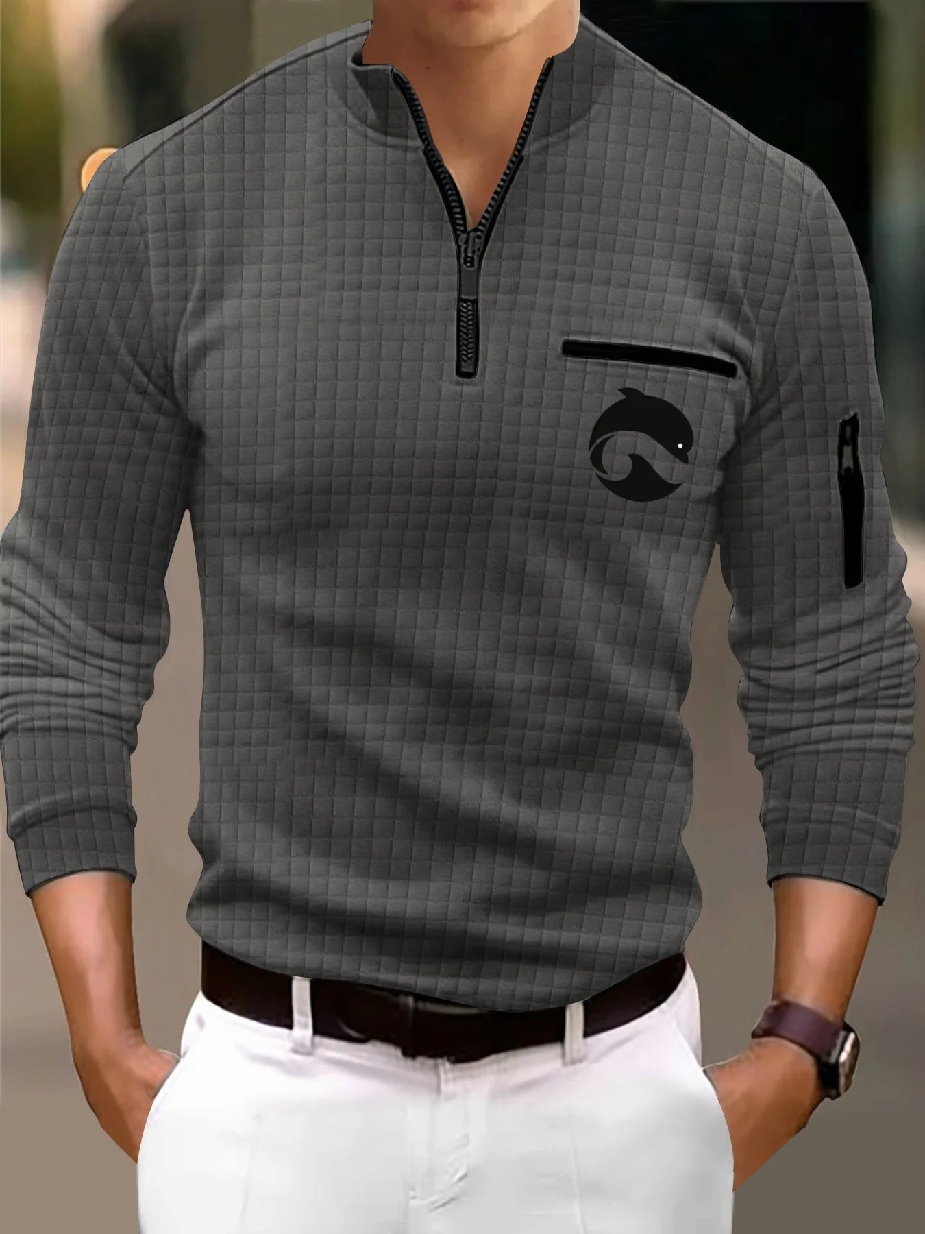 Men's V-Neck Print Shirt - Lightweight Short Sleeve Casual - SlayGood