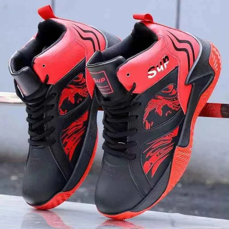Men's Waterproof High-Top Sneakers - Non-Slip Sports Shoes