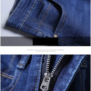 Men's Stretch Straight Jeans - Slim Fit Business Denim - SlayGood