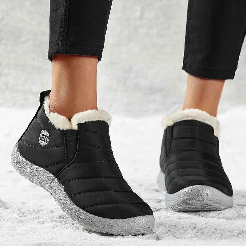 Men's Winter Fur-Lined Ankle Shoes - Warm Slip-On Sneakers