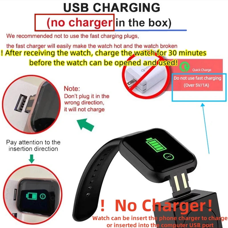 Smart Watch Y68 Fitness Tracker with Heart Rate Monitor - SlayGood