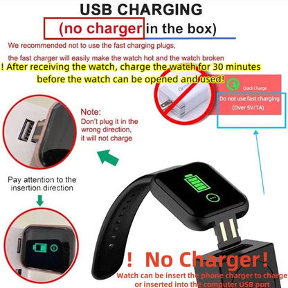 Smart Watch Y68 Fitness Tracker with Heart Rate Monitor - SlayGood