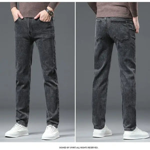 Men's Slim Fit Dress Jeans - Smart Casual Black Denim - SlayGood