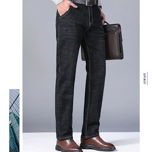 Men's Business Casual Jeans - Classic Slim Fit Denim - SlayGood