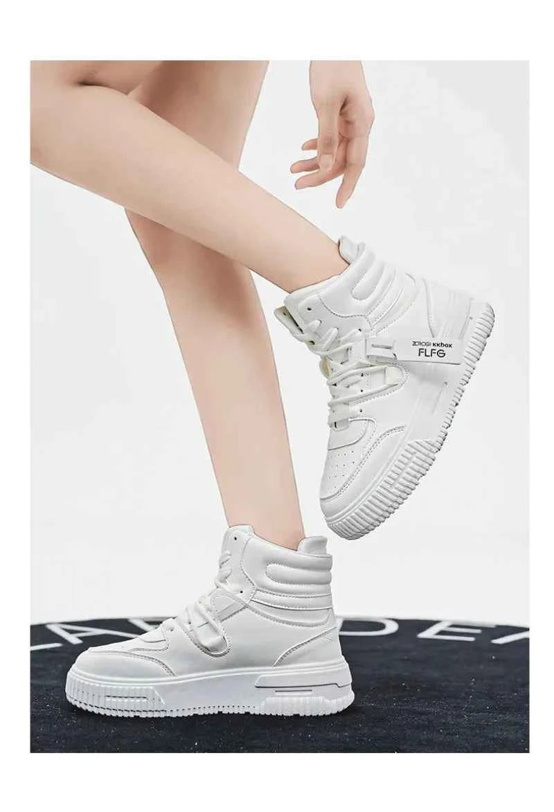 PDMCMS Men's High-Top Sneakers Waterproof Skateboard Casual Shoes