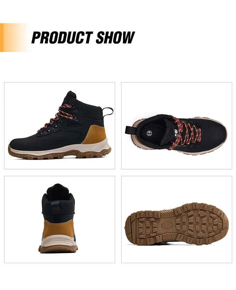 Men's Steel Toe Safety Work Boots - Lightweight Industrial Shoes