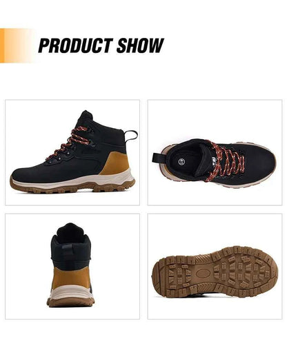 Men's Steel Toe Safety Work Boots - Lightweight Industrial Shoes