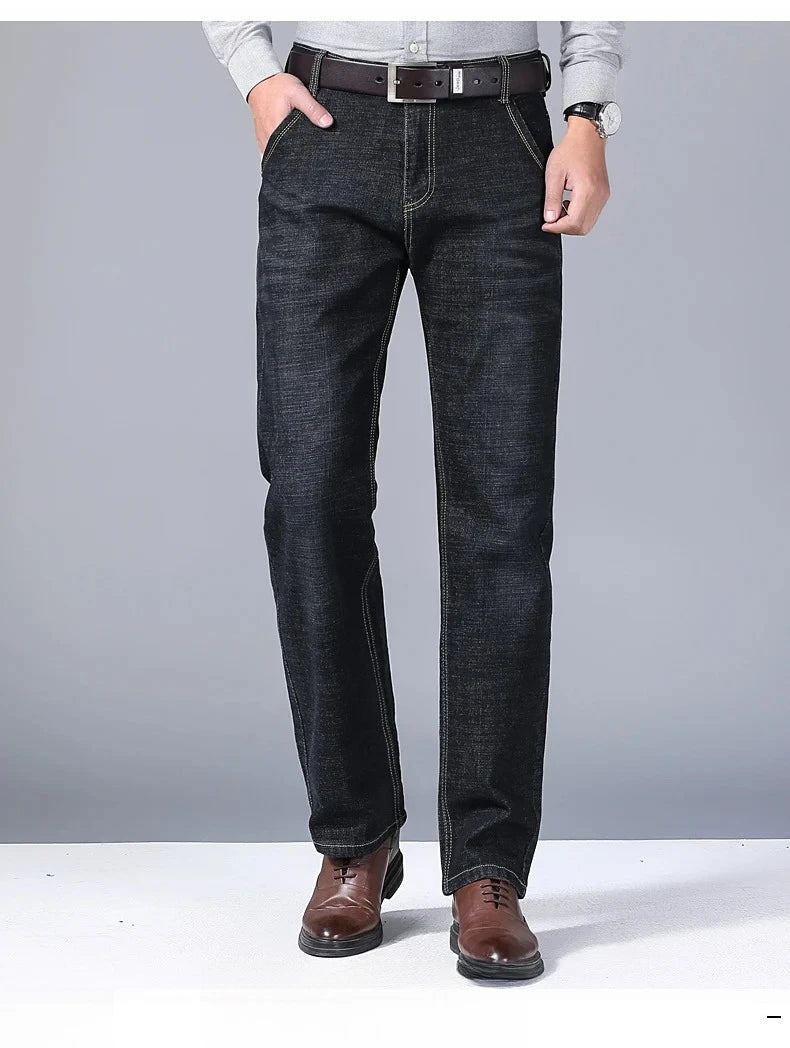 Men's Slim Fit Business Jeans - Stretch Casual Denim - SlayGood