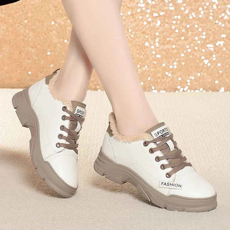 Women's Platform Sneakers - Thick Sole Non-Slip Shoes