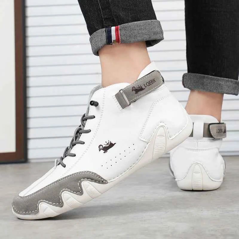 Stuccco Women's Leather Loafers Comfortable Flat Casual Driving Shoes