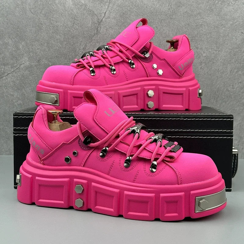Men's Platform Sneakers - Thick Sole Casual Shoes