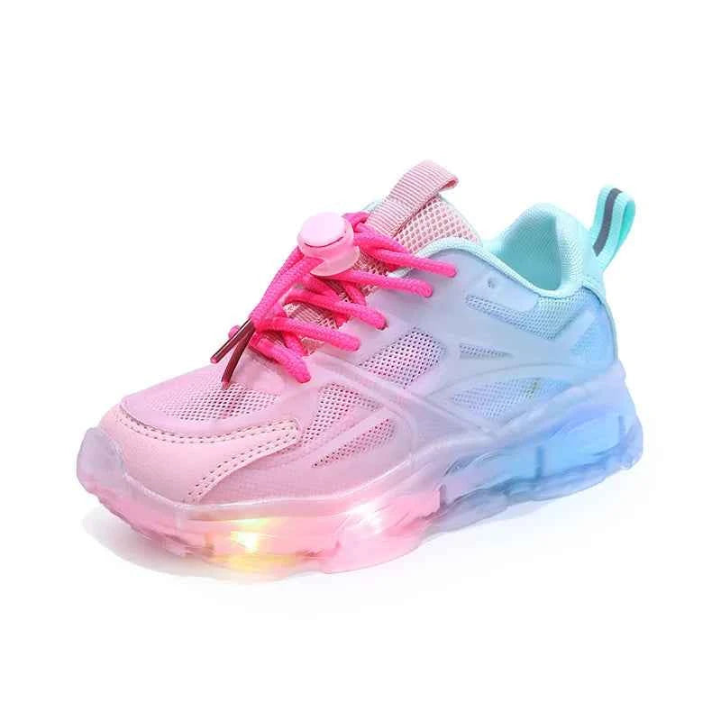 Kids Light Up Sneakers - Breathable Anti-Slip Sports Shoes