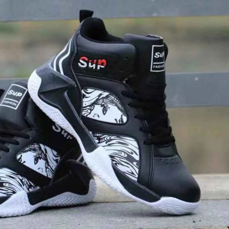 Men's Waterproof High-Top Sneakers - Non-Slip Sports Shoes