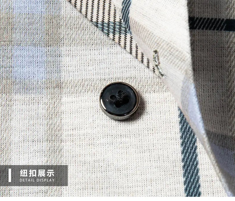 Men's Wrinkle-Free Business Shirt - Plaid Long Sleeve - SlayGood