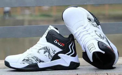 Men's Waterproof High-Top Sneakers - Non-Slip Sports Shoes