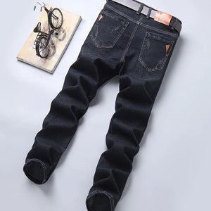 Men's Stretch Straight Jeans - Slim Fit Business Denim - SlayGood