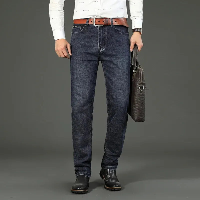 Men's Business Casual Jeans - Stretch Straight Fit - SlayGood