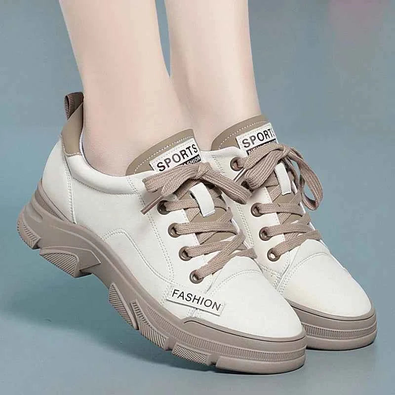 Women's Platform Sneakers - Thick Sole Non-Slip Shoes