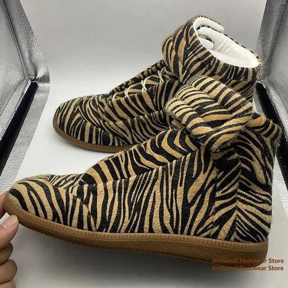 Men's Designer High-Top Leather Sneakers - Premium Ankle Boots