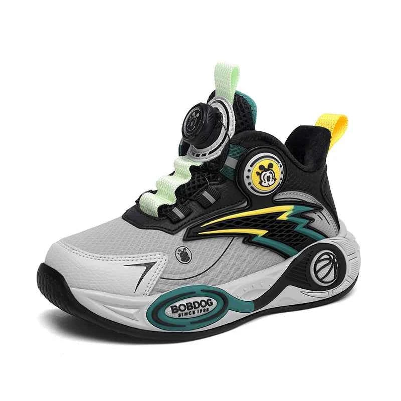 BOELOKTH Boys Basketball Shoes High-Top Anti-Slip Sports Sneakers