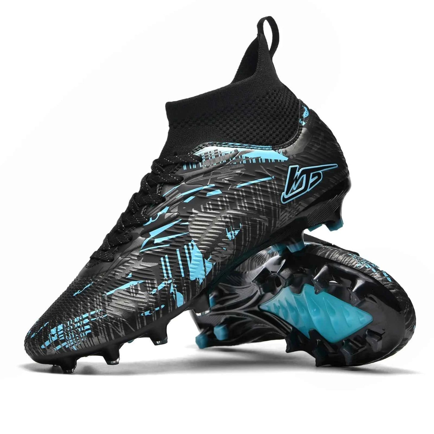 Men's Soccer Shoes TF/FG Football Boots Long Spikes Turf Cleats