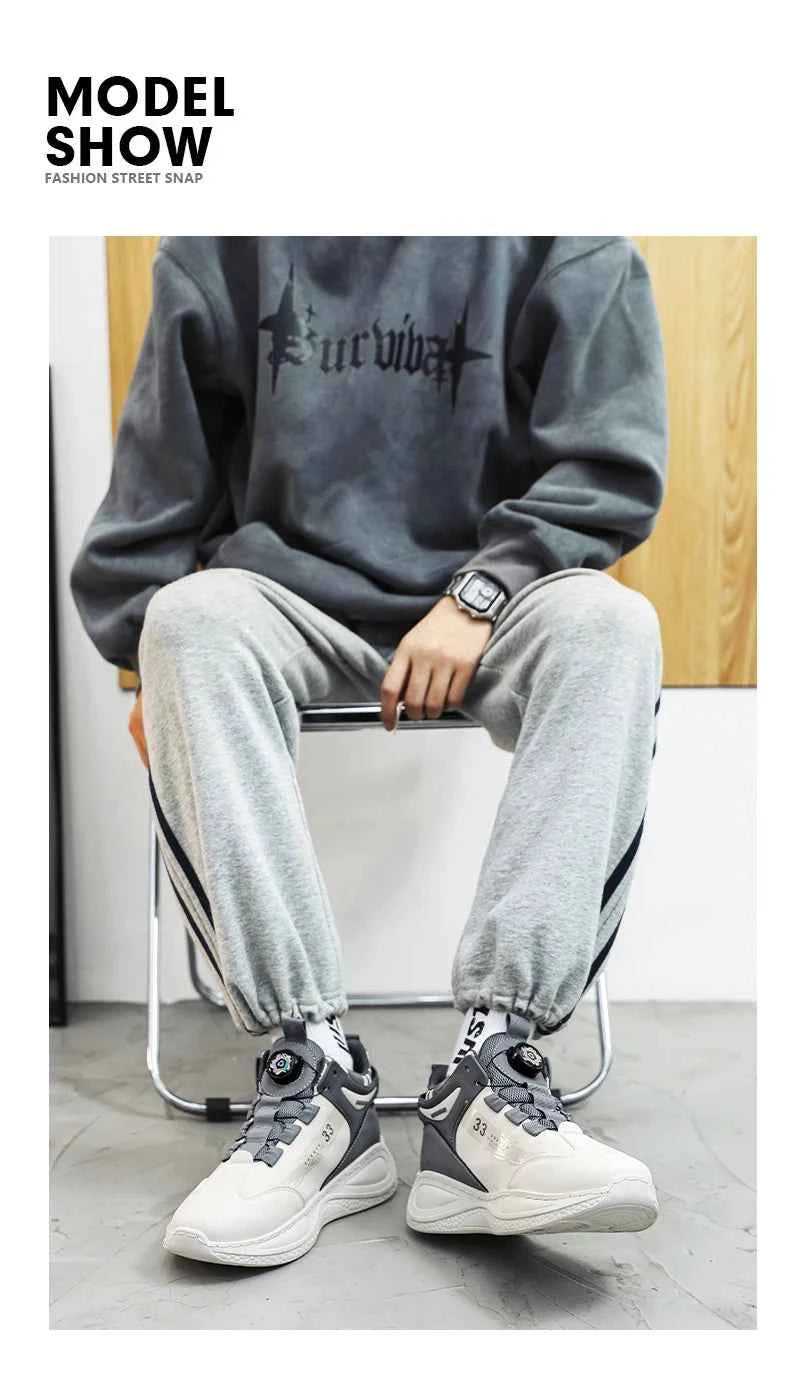 Men's Rotating Buckle Sneakers Non-Slip Outdoor Sports Shoes